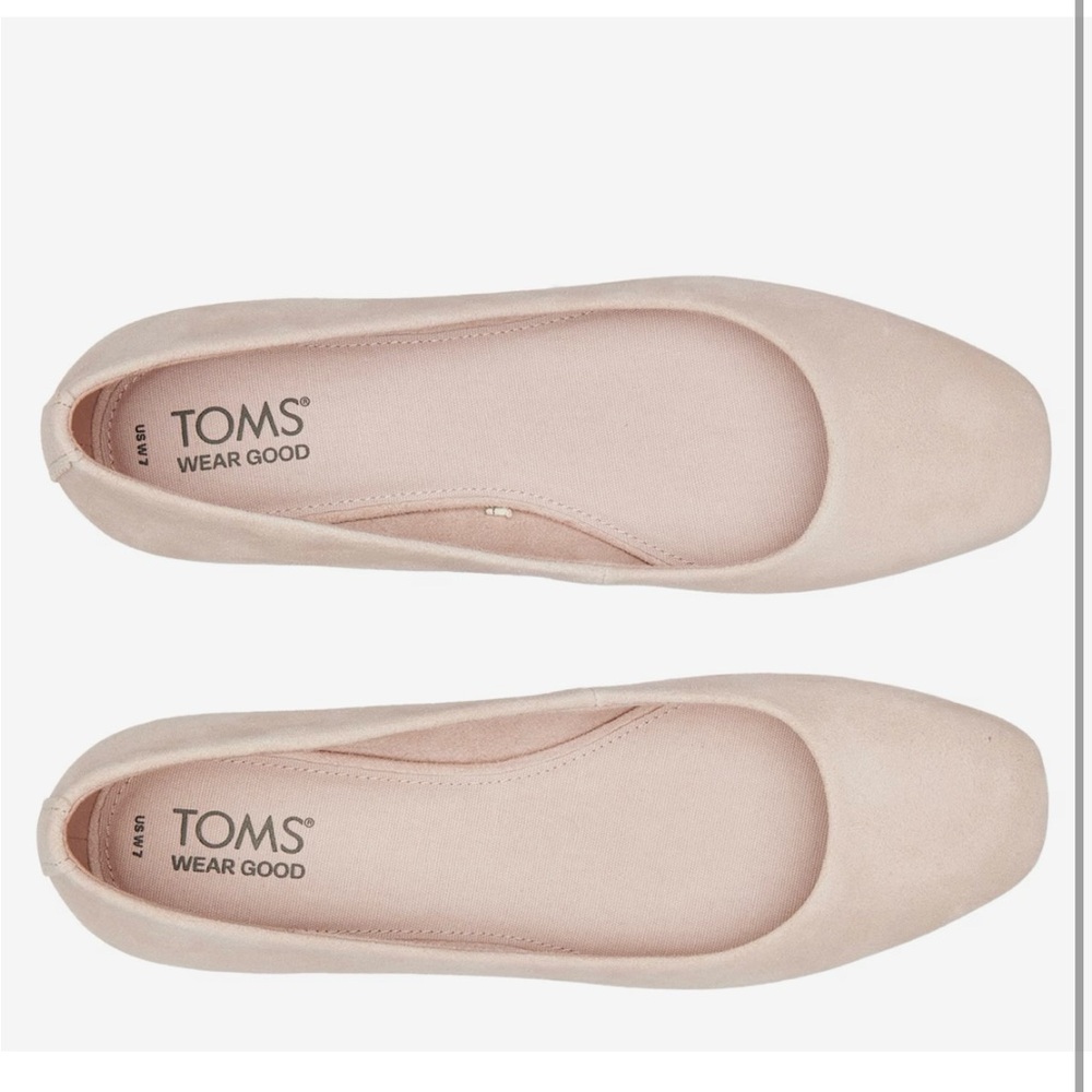 NWT Toms Brielle Ballet Flat (Pink Suede)